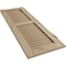 Ekena Millwork Rustic Two Equal Louver Hand Hewn Faux Wood Shutters (Per Pair), Primed Tan, 18"W x 68"H SHULV18X68HHPR - alternate 8